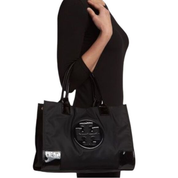 TORY BURCH Black Nylon Ella Tote New - Picture 13 of 13